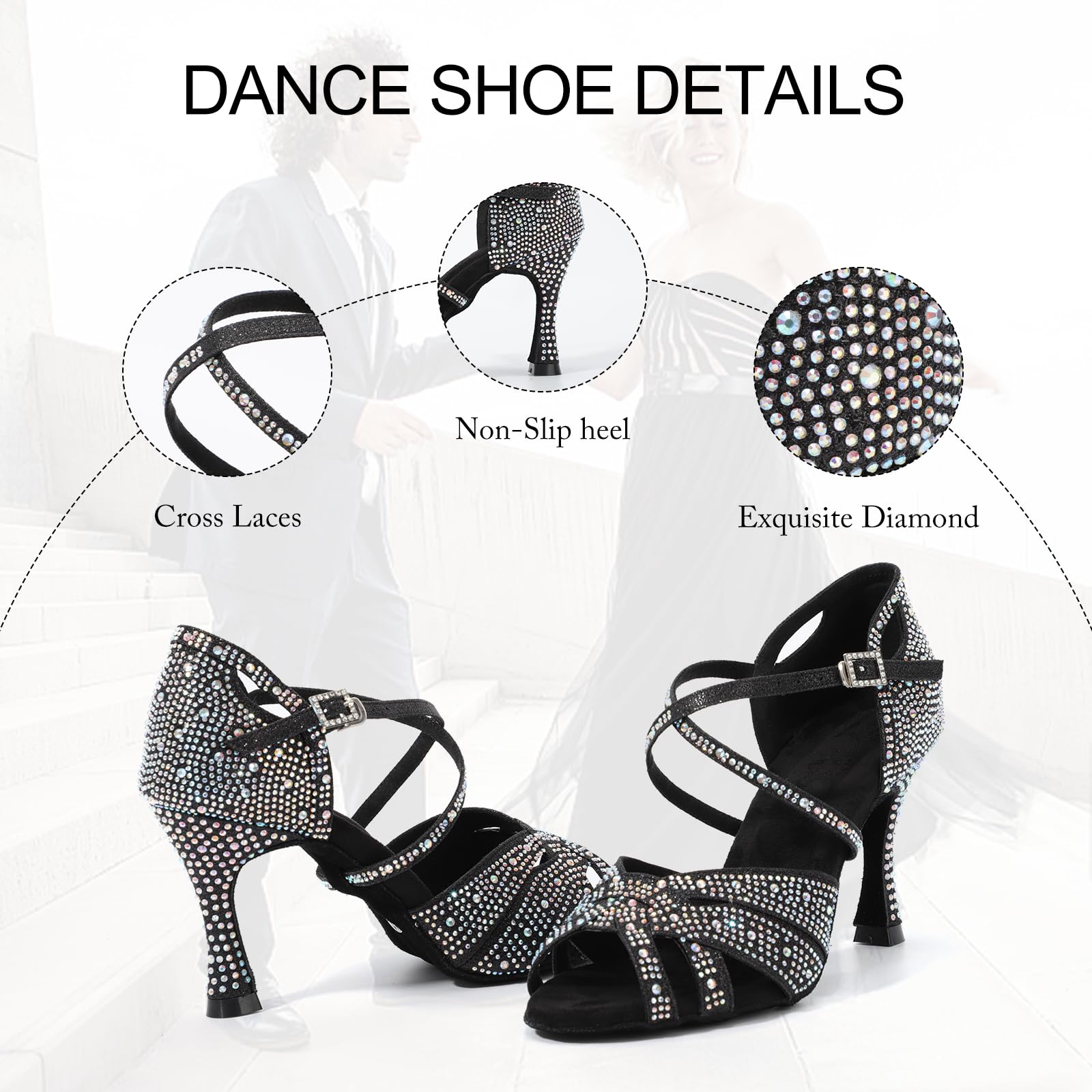 Sala da Ballo Salsa Pratica Prestazioni Scarpe Ballo Donne Scarpe da Latino scarpeper Feste
