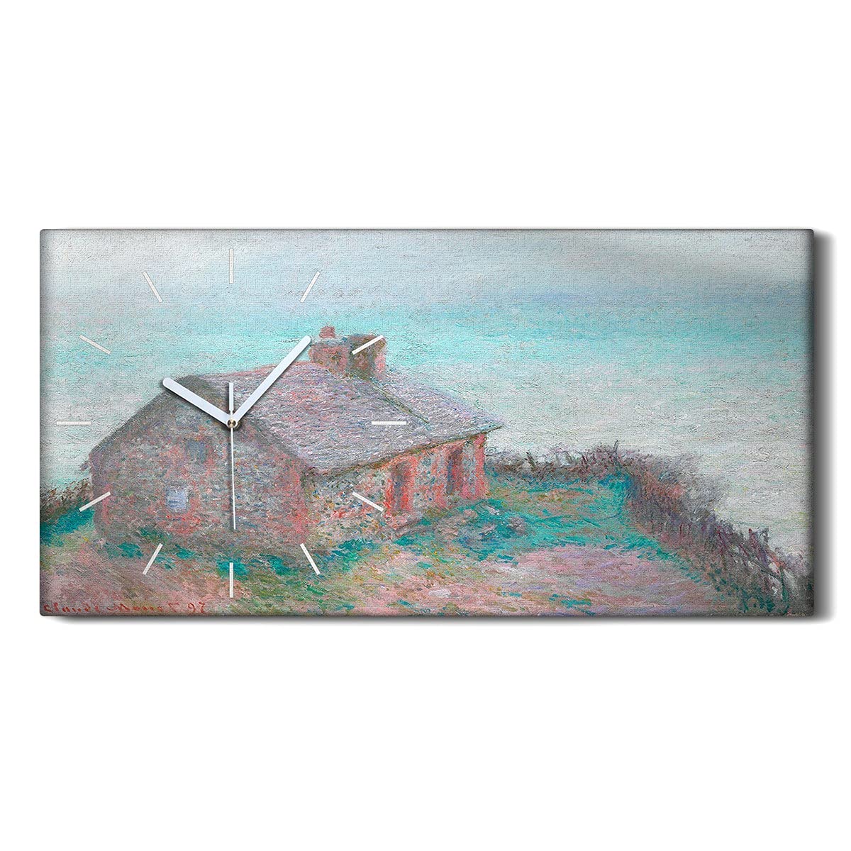 Horloge sur Toile Silencieuse sans Tic-Tac Tableau Mural Chambre d'Art Moderne