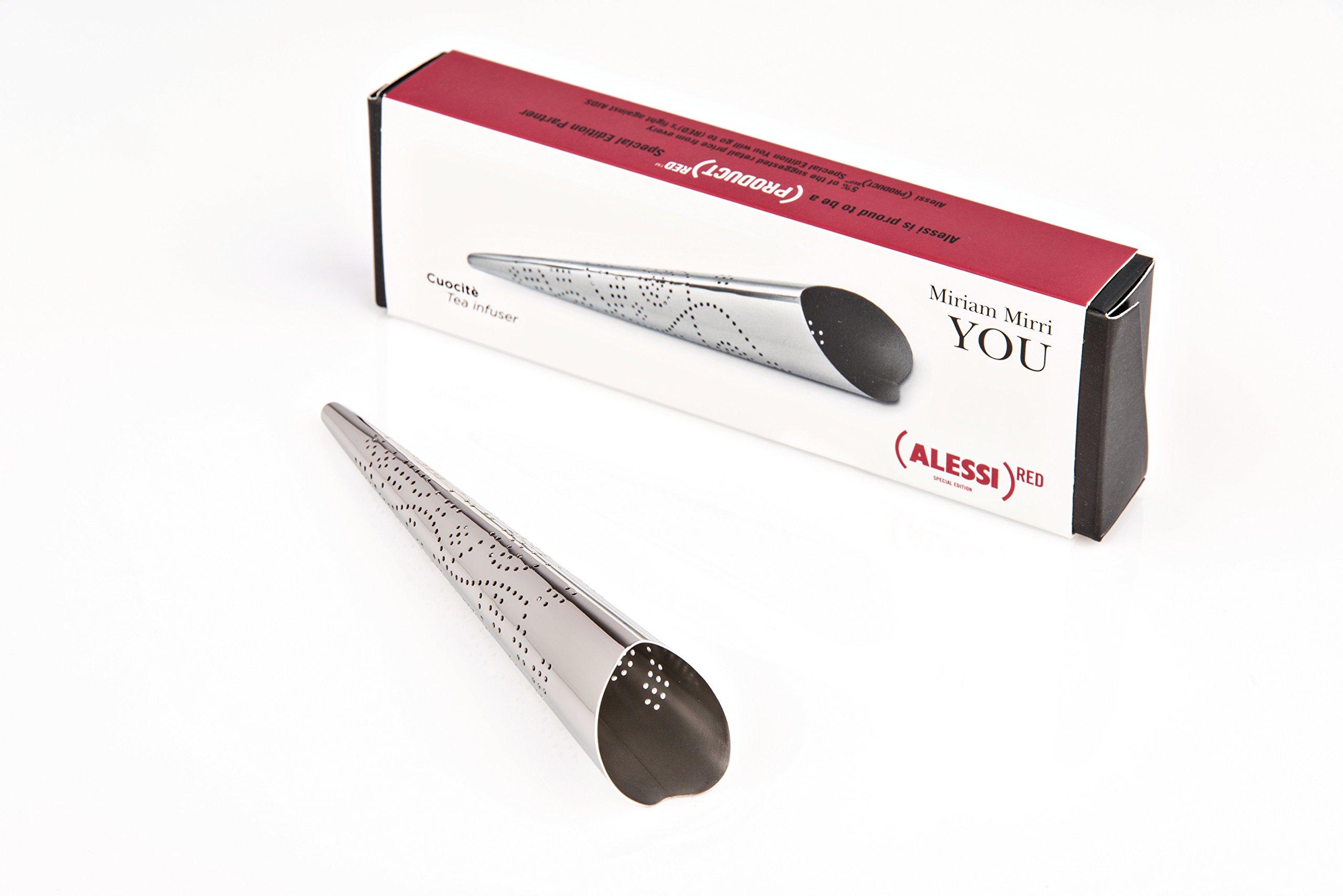 Alessi MMI25 Red You Tea Infuser, Stainless Steel, Silver