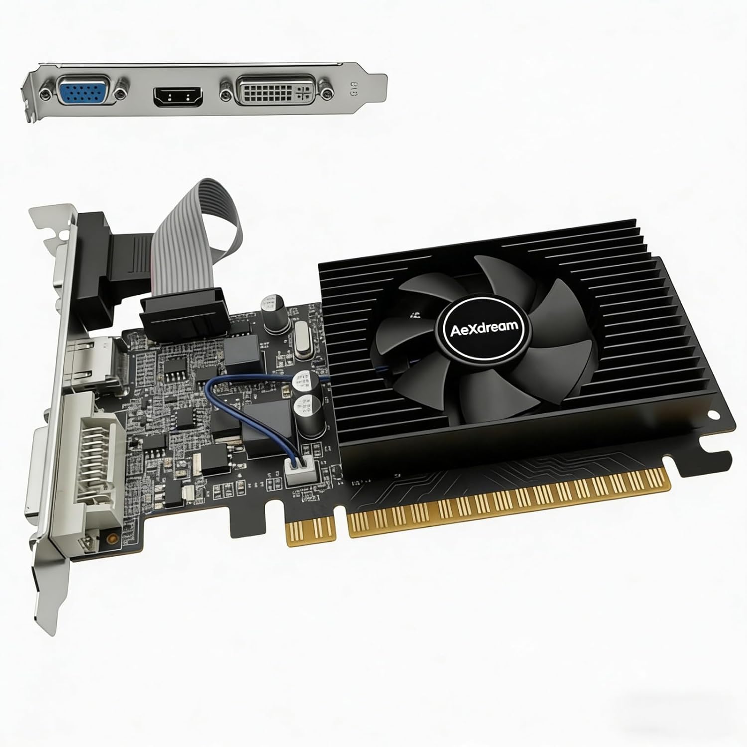 GT 210 Graphics Card, Full Height Bracket Graphics Card - HDMI VGA DVI Output, 1024 MB DDR3 64 Bit PCI Express 2.0 x16, DirectX 10.1, GPU Video Card for Office, HTPC, Standard PC Cases