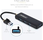StarTech.com 4-Port USB-A Hub, USB 3.0 (5Gbps) Data Transfer, Bus Powered, Travel Mini Hub, Portable Multi-Port USB Splitter, Windows PC, MacBook, iMac, Chromebook, Surface and More | USB 3.0 data transfer, USB Powered, Travel mini, Portable multi-po