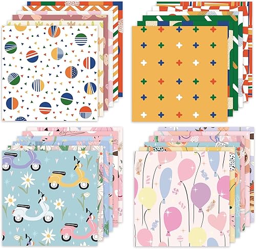 Miniatura 6 de Papel de manualidades, 48 hojas, 24 diseños, álbumes de recortes, una sola cara de 6 x 6 pulgadas, papel de cartulina, álbumes de recortes,