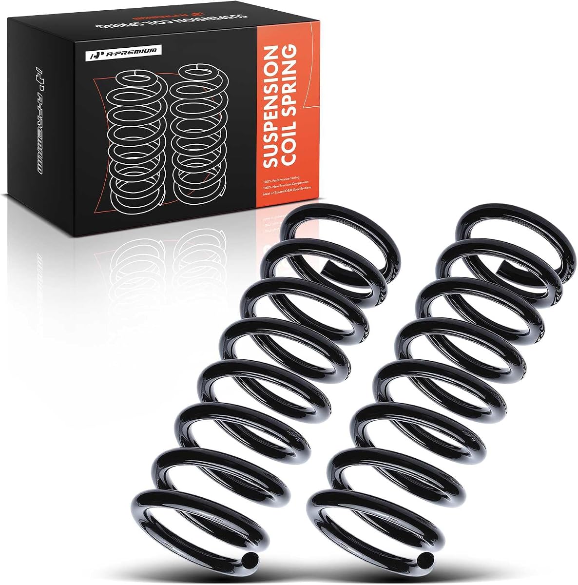 A-Premium 2-Pack Front Coil Spring Set Compatible with Chevrolet, Buick | for Chevrolet Malibu, Camaro, Monte Carlo & Buick Century, Regal & GMC Caballero & Oldsmobile Cutlass & Pontiac Firebird