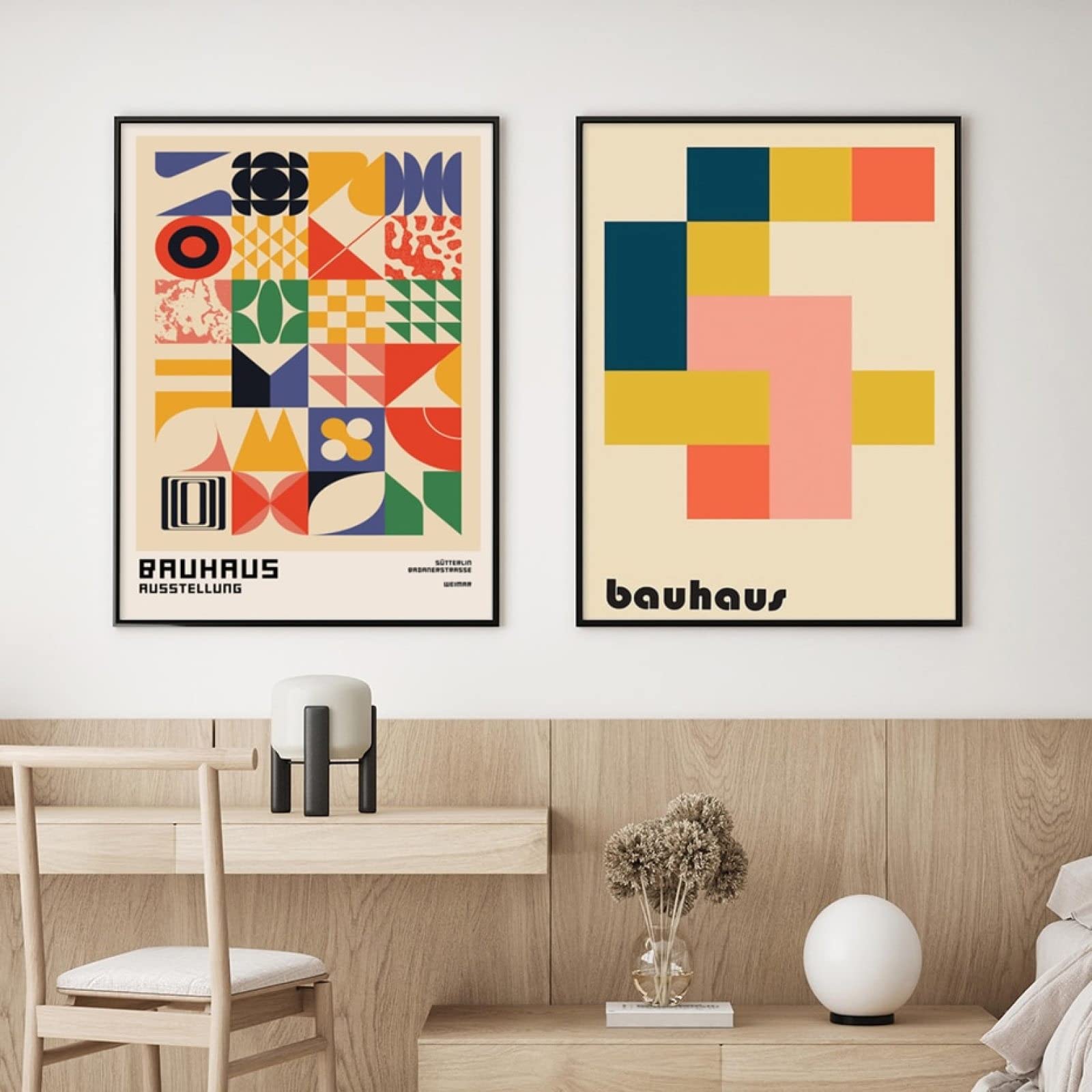 Quadro Su Tela Moderno HYFBH 50x70 Cm - Stampe Astratte Geometriche Marmo Agata, Set Da 3