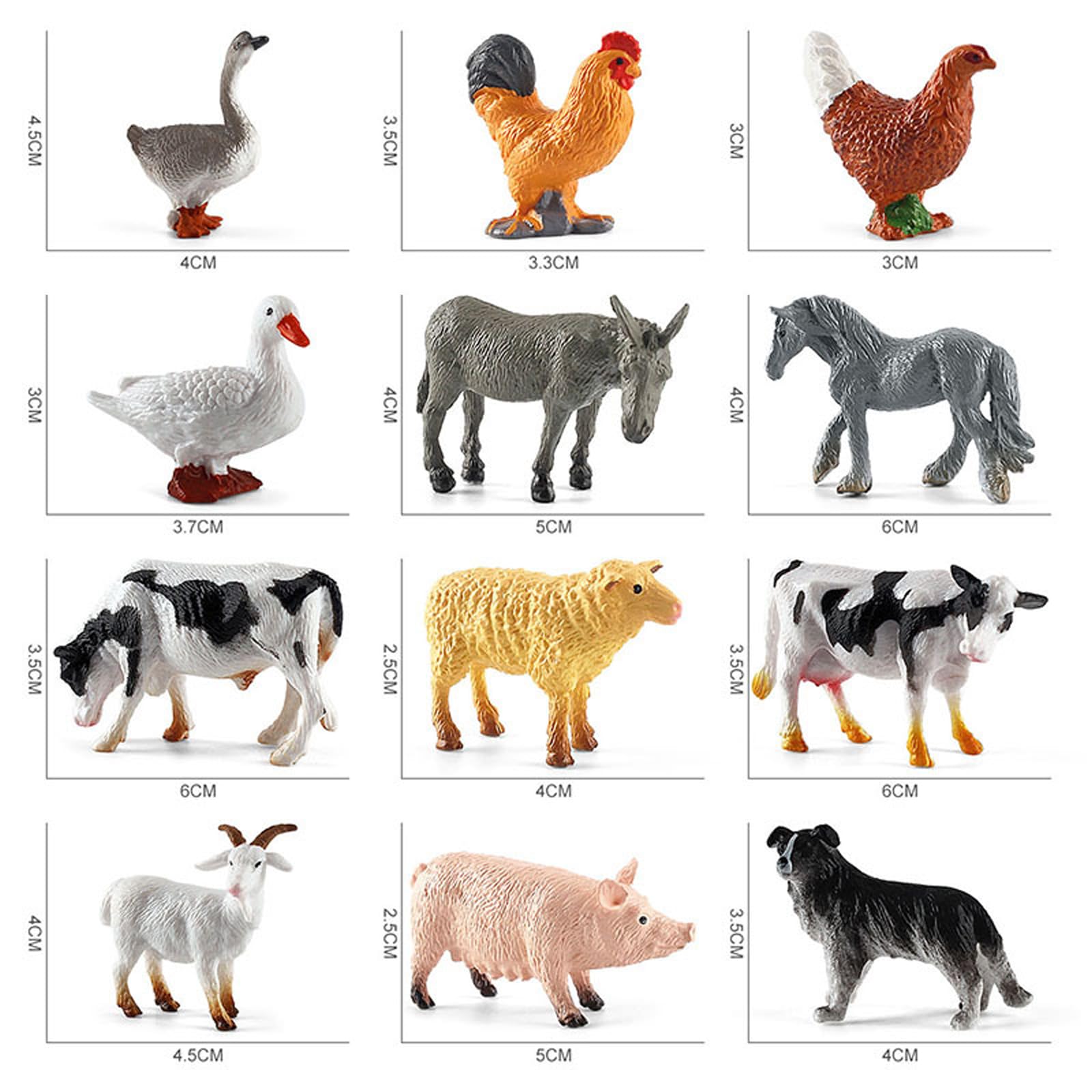 DAVBNM Farm Animals Set, Realistic Animal Figures Toys and Assemble Fence, Educational Playset Toy for 7-14 Year Old Kids - Image 3