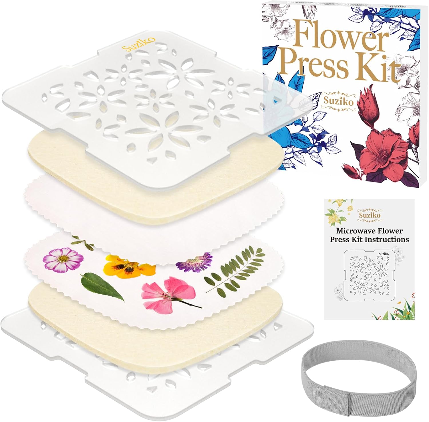 Suziko Microwave Flower Press Dry Flower in Seconds,Flower Press Kit