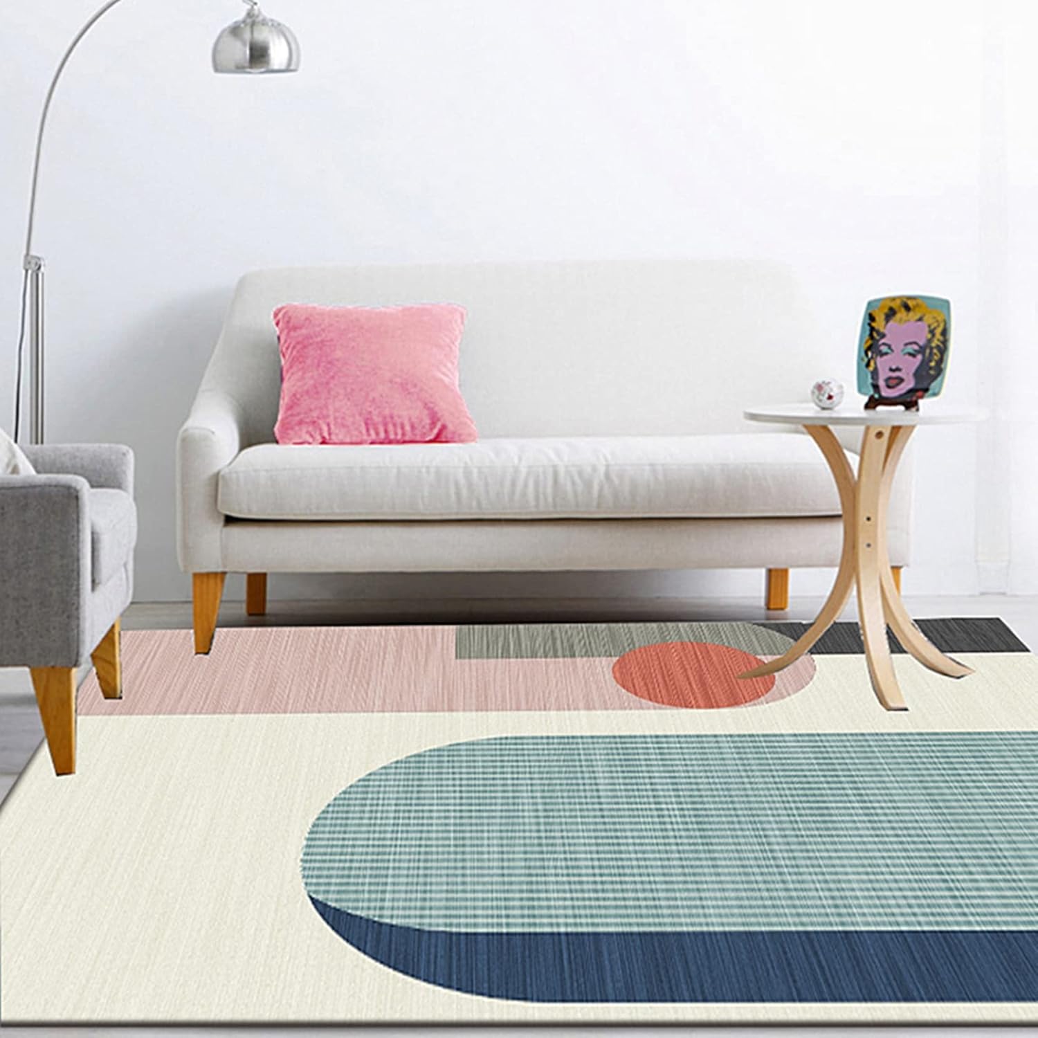 ラグ クッションラグ 畳める 床暖房 ウォッシャブル ボーダー 洗える 綿 ボンディング