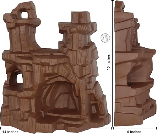Miniatura 2 de TimMee Battle Mountain Scenery - Figura marrón para exhibición y terreno de juego, fabricado en Estados Unidos