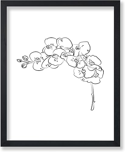 Miniatura 504 de Poster Master Póster de peonías – Estampado de flores retro – Ilustración floral – Ilustración en blanco y negro – Diseño de línea y abstracto –