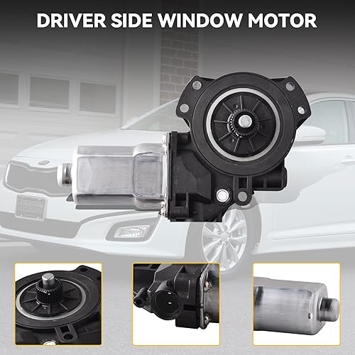 Miniatura 5 de Motor de ventana lateral del conductor compatible con Kia Optima 2011-15 Motor del regulador de la ventana de la puerta delantera izquierda sin auto