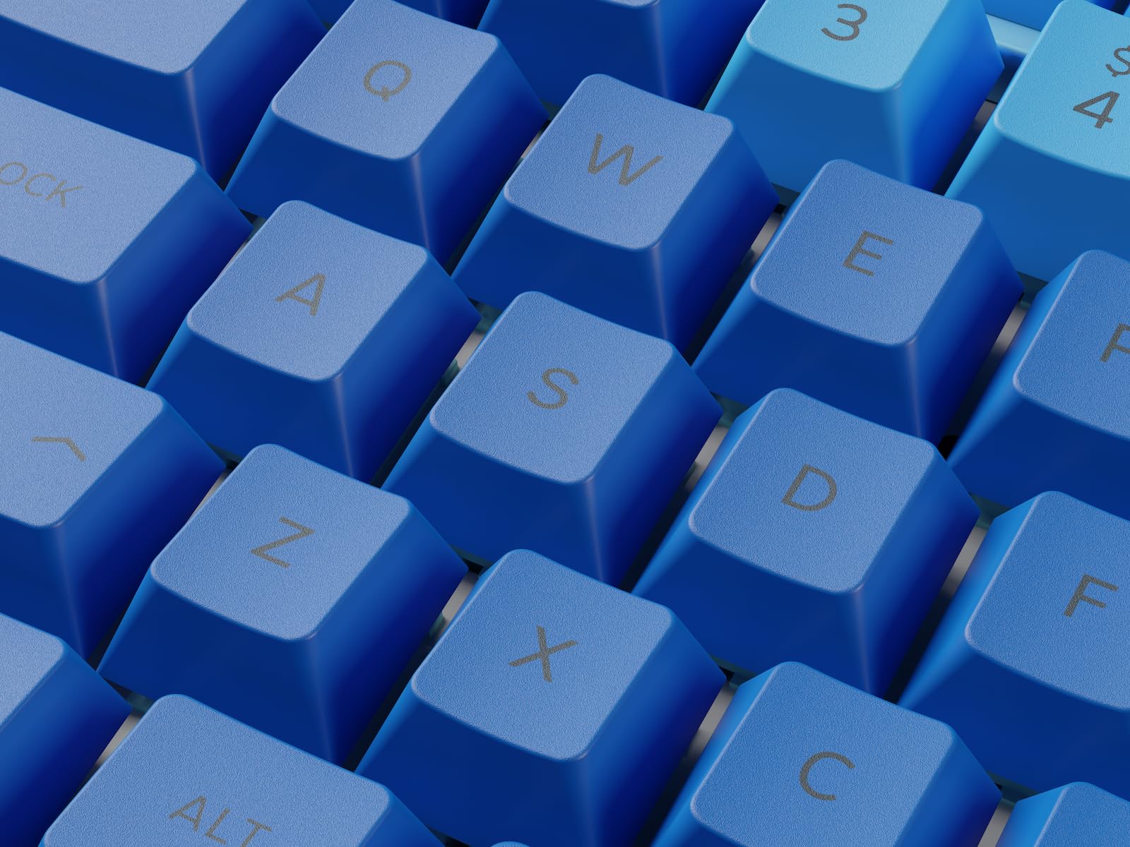 Glorious Gaming 115 GPBT Keycaps - Profilo Cherry, plastica PBT resistente, aspetto accattivante, suono superiore, caratteri originali, layout spagnolo - Oceano