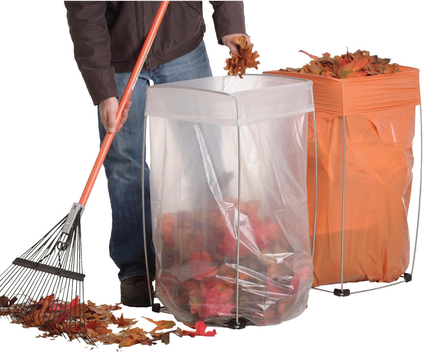 Bag Buddy Trash Bag Holder for 55 Gallon Contractor Trash Bags or 30 Gallon Kraft Yard Bags - Ideal for Yard Work, Site Cleanup, Parties & Events - Heavy Duty Waste Frame - Qty 1