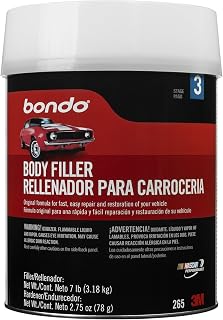 Bondo Original Body Filler 6.3 lb Kit with Hardener - Fast 20-Min Cure, Non-Shrinking Putty for Auto Repairs on Metal, Wood, Fiberglass