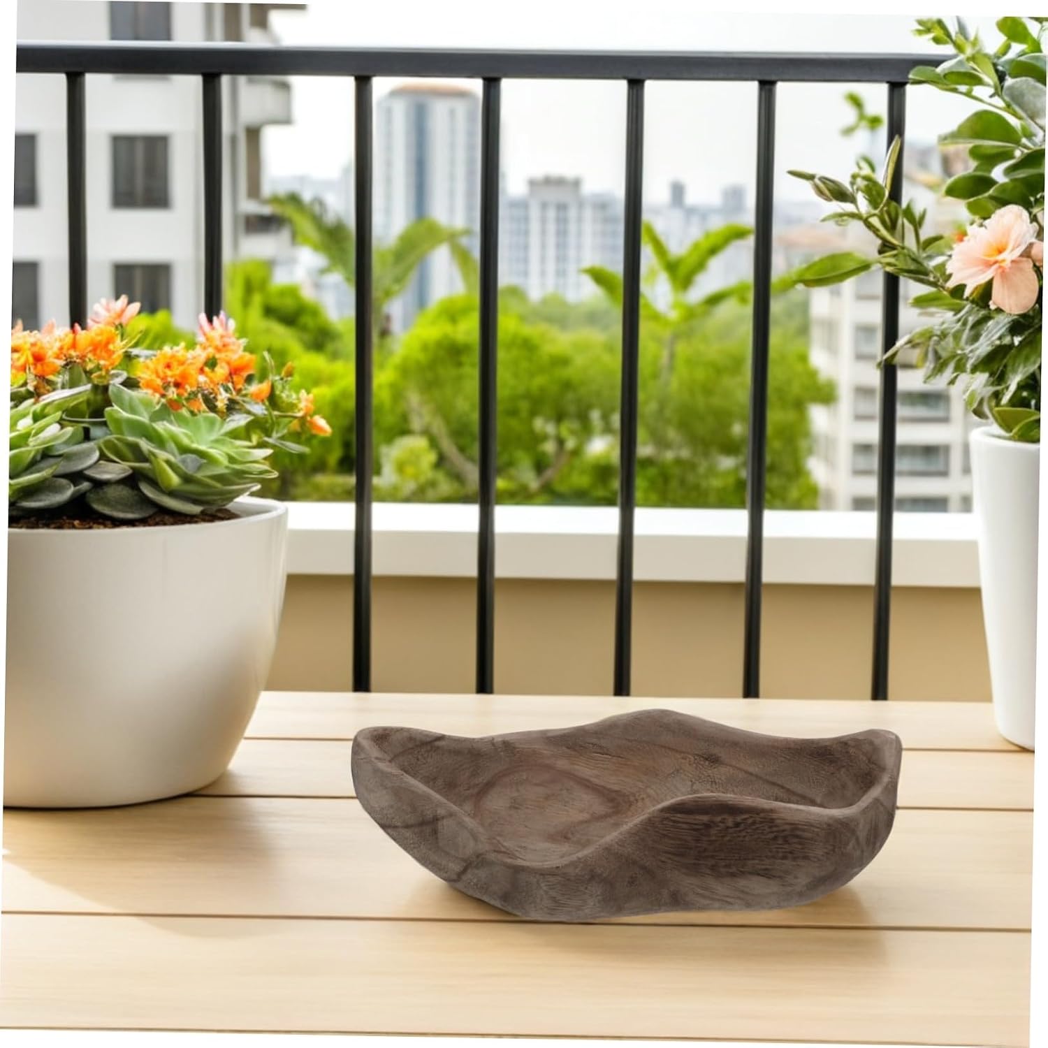 Wooden Butterfly Water Bowl for Hummingbirds, Rustic Vintage Backyard