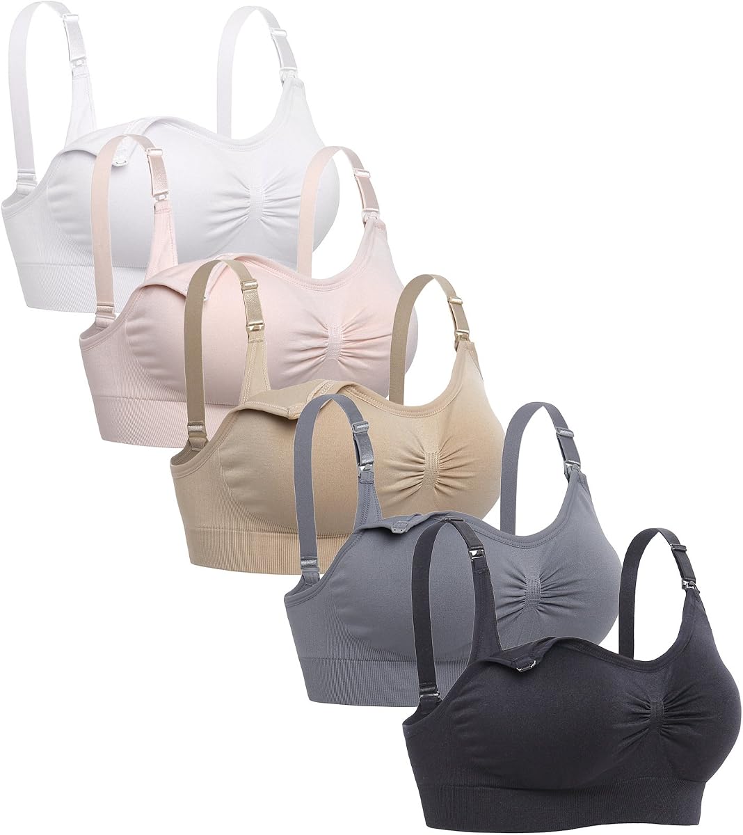 Bralette de lactancia sin costuras para mujer, bralette de maternidad para dormir, paquete de 3
