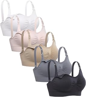 Lataly Women's Seamless Nursing Bra 3-Pack: Soft Maternity Bralette for Breastfeeding & Sleep S-4XL