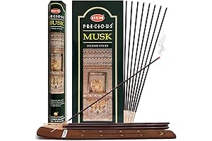 Precious Musk Scent Incense Sticks and Holder Bundle