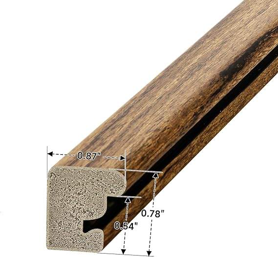 Rustic Walnut 14x14 Frame - Single Frame, 14 x 14 Poster Frame for Artwork, Puzzles, Photos and Movie Posters Picture Frames
