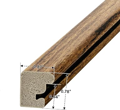 Rustic Walnut 14x14 Frame - Single Frame, 14 x 14 Poster Frame for Artwork, Puzzles, Photos and Movie Posters Picture Frames