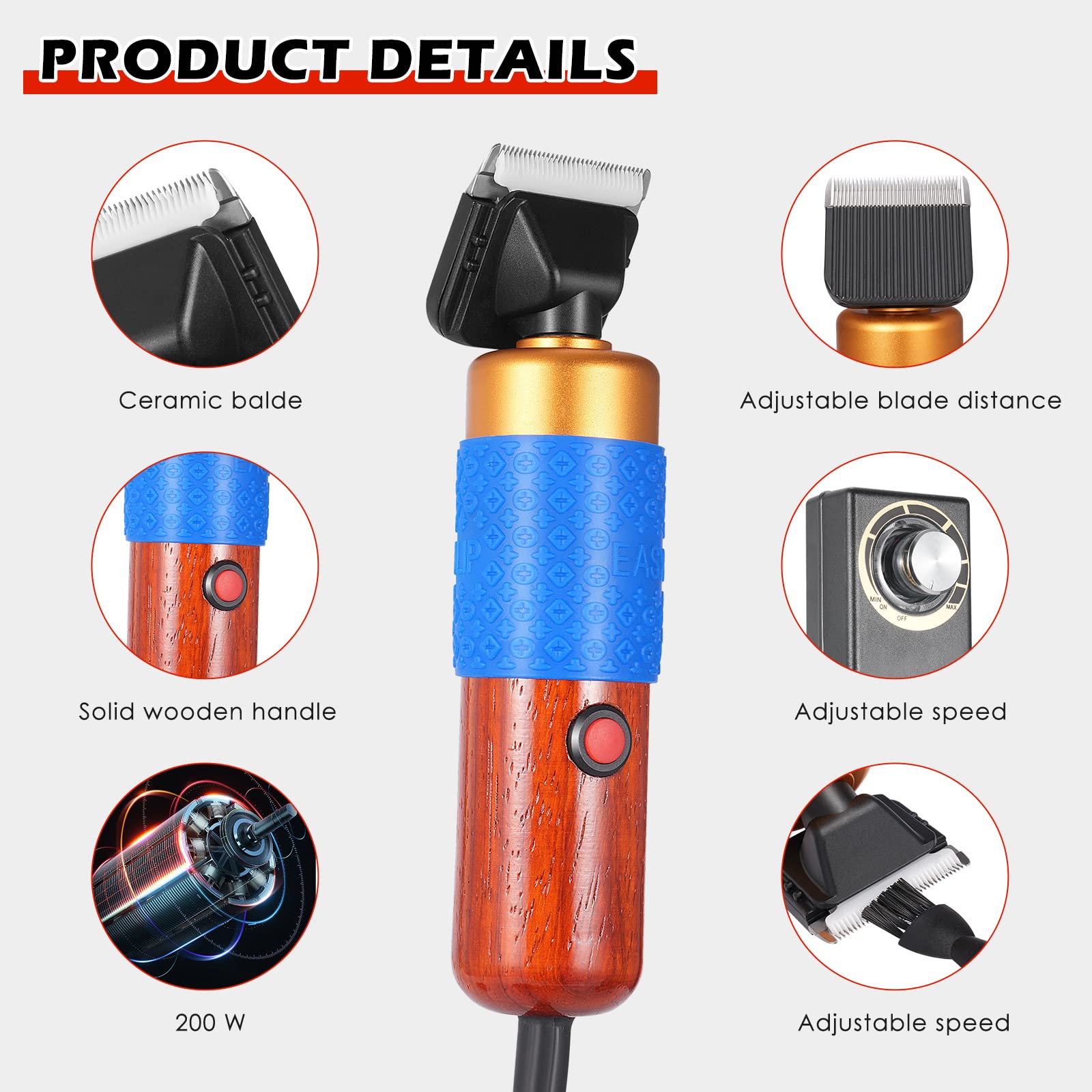 Tondeuse à Tapis avec Guide,Tufting Trimmer Tondeuse Tondeuse Kit,Tondeuse de Toilettage de Tapis Vitesse Réglable Tondeuse Électrique à Chien et à Chat pour Tissage de Tapis