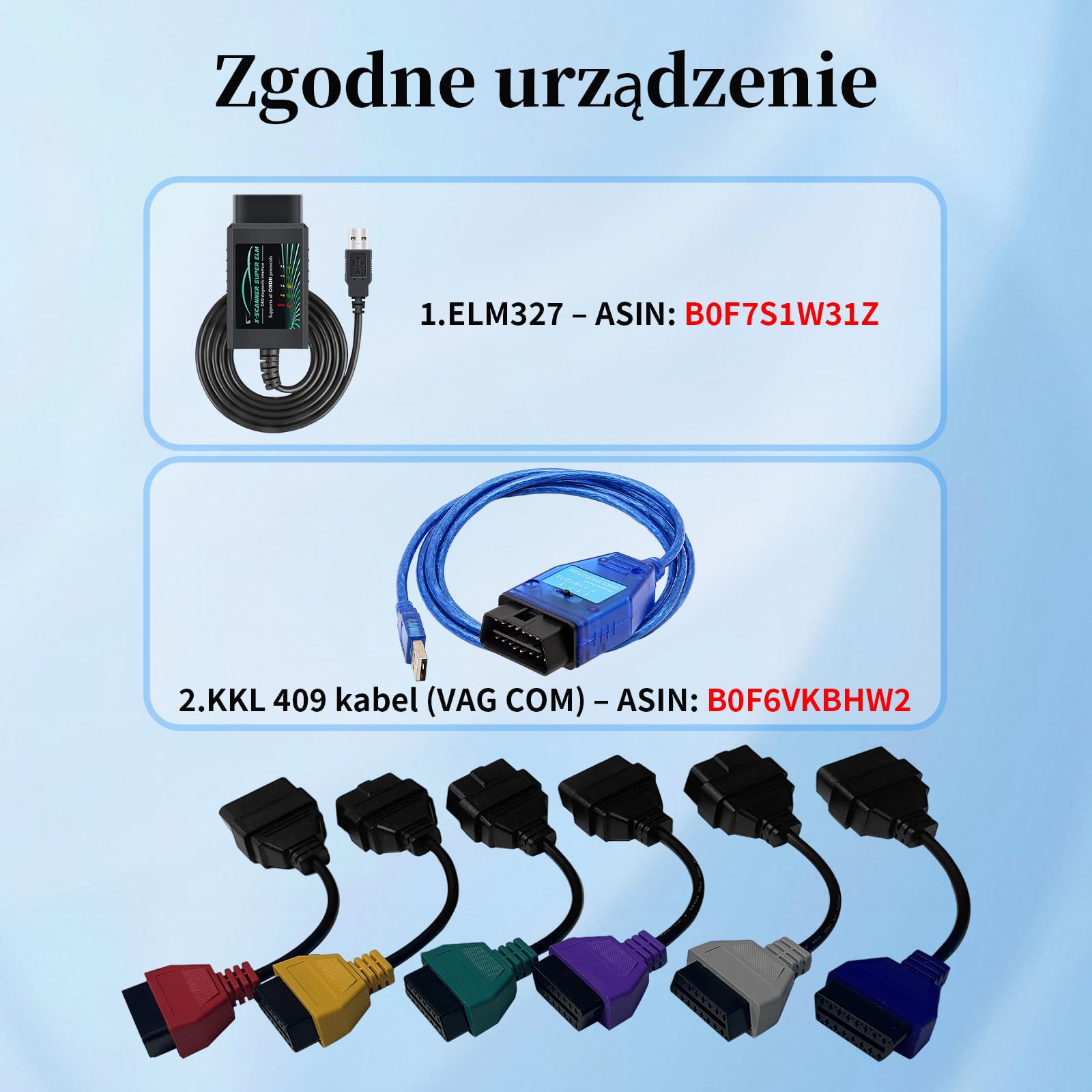 Gedourain per Cavo Adattatore MultiECUScan, Cavo per Strumento di scansione ECU Resistente agli Urti 6 Pezzi ad Alte Prestazioni Anti invecchiamento efficiente per Auto
