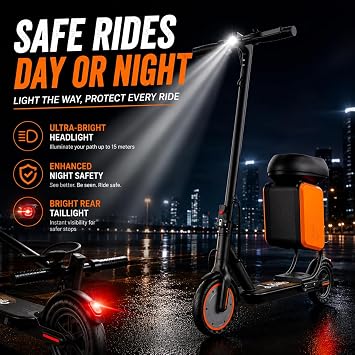Electric Scooter with Seat for Adults, 350W Motor, 19 MPH Top Speed, 15 Miles Range, Folding Commuter E Scooter with Storage, 8.5 inch Solid Tires, Dual Brake, App Control, UL2272 Certified