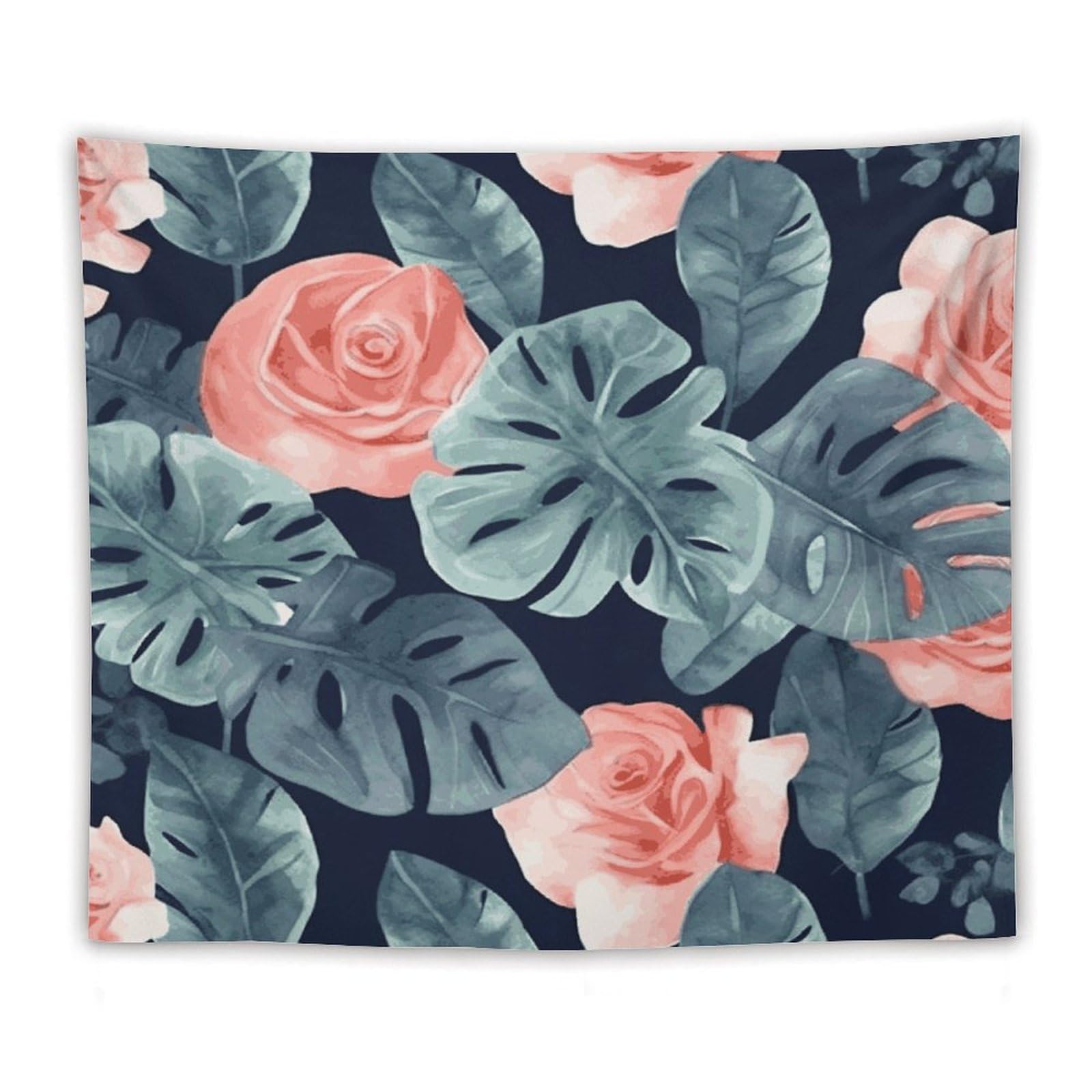 LDGSUPH Watercolor Monstera Pattern Tapestry Wall Hanging Decor Anti-fading Aesthetic Wall Tapestries Fashion Wall Blanket Decor Modern Wall Art Tapestry for Bedroom Home Decor 50"x60"