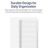 Avery® Table of Contents Dividers, 1-31 Tab, White, 1 Set – view 5