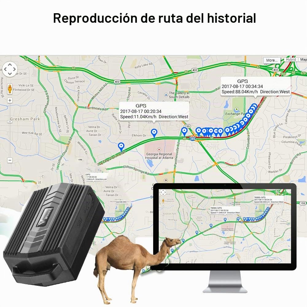 Localizador GPS para Ganado y Perros Grandes, Rastreador GPS Inteligente Sin Suscripción, Valla Electrónica, Resistente al Agua y Batería de Larga Duración