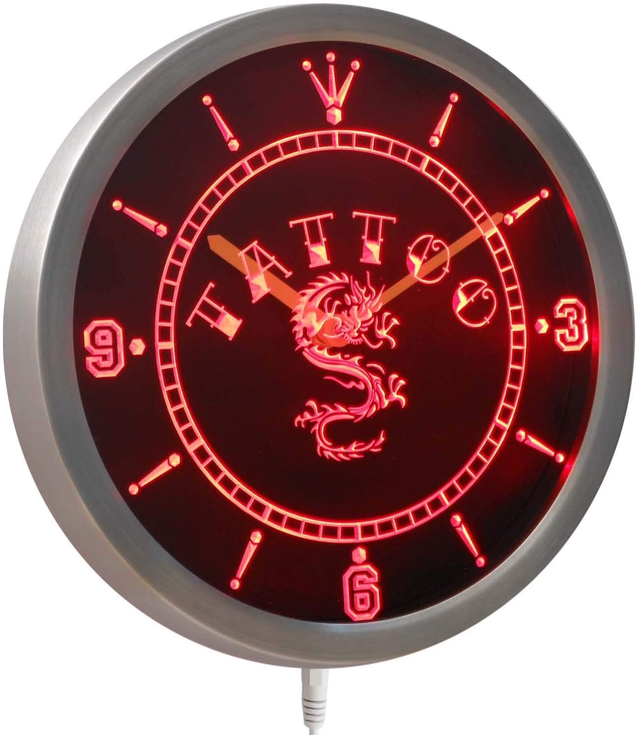 ADVPRO nc0357-b Tattoo Chinese Dragon Ink Bar Beer Neon Sign LED Wall Clock