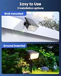Solar Spot Lights Outdoor Waterproof IP67, 6 Lighting Modes 60 LED, Landscape Spotlights for Tree Yard Garden House Driveway Pathway(4 Pack)