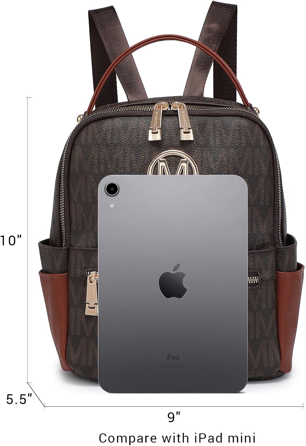 MKP Small Backpack Purse for Ladies Women Fashion Multi Pockets Daypacks with Front Zip Pocket - Image 6