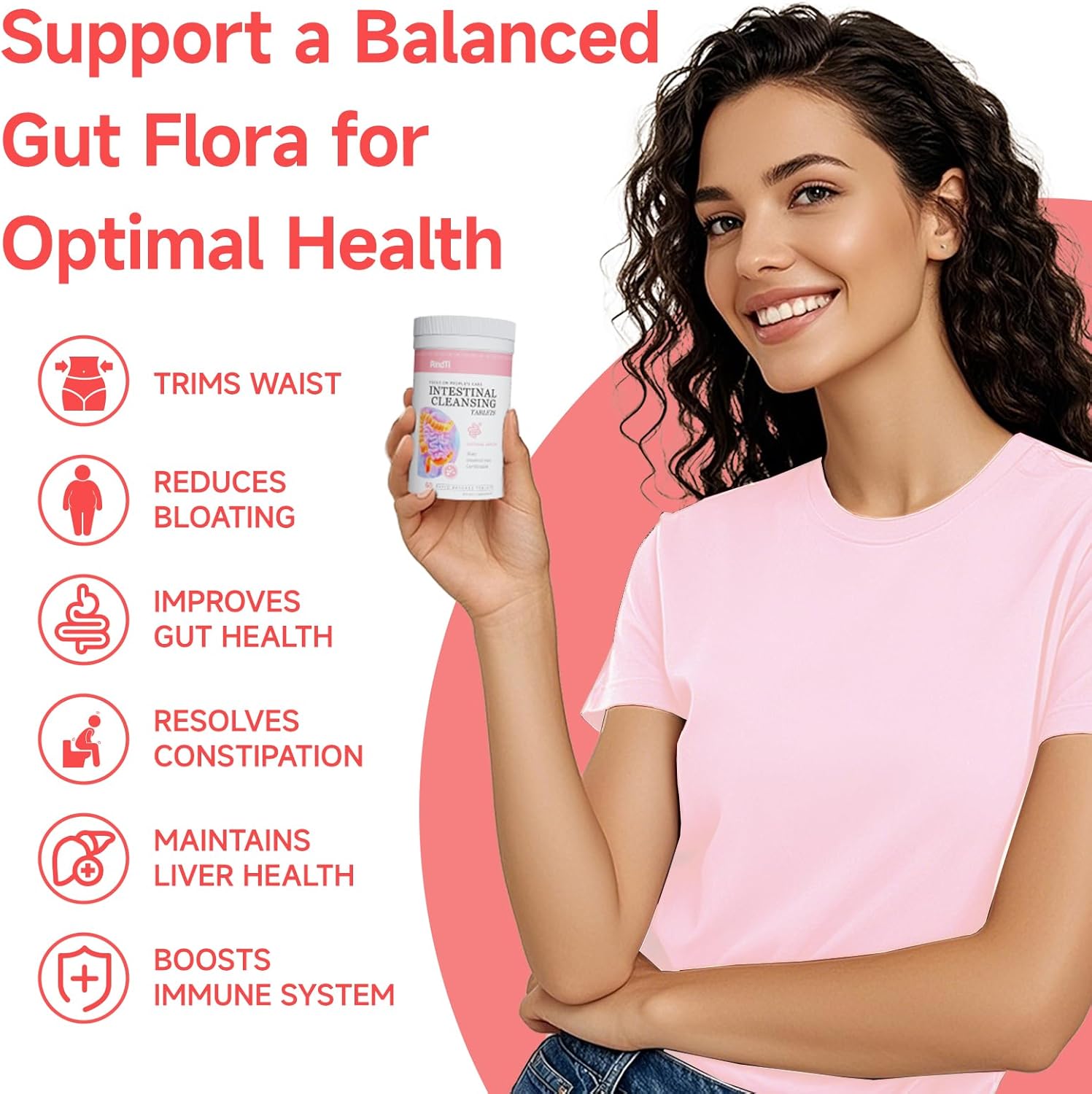 Colon Cleanse & Detox,Gut Health for Women & Men, Gut Detox Support,Cleanser for Bloating and Constipation Relief,60 Capsules - Image 2