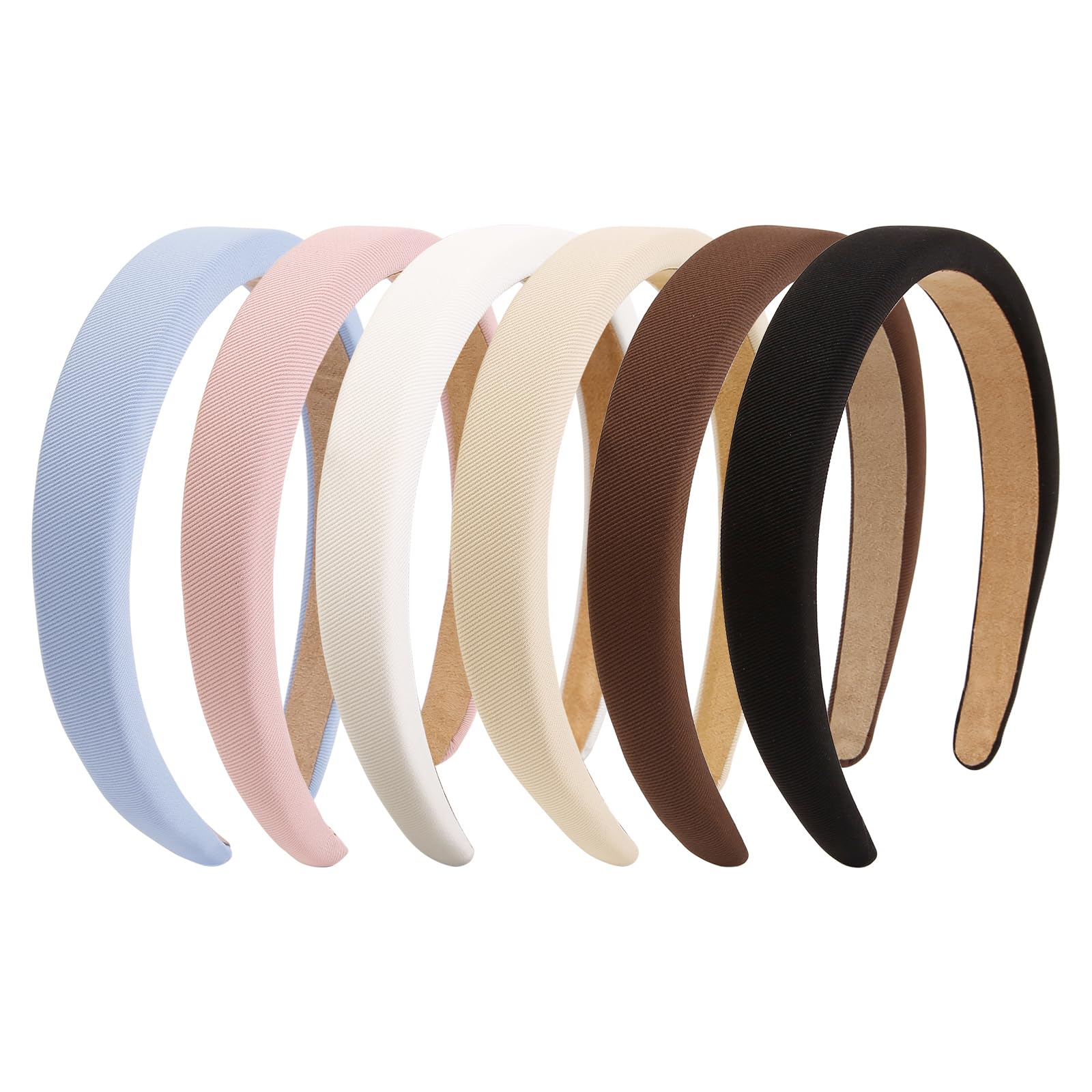 8 Pack Non-Slip Padded Headbands, Soft Comfortable Hair Accessories AWUMBUK Non-Slip Headbands for Women - 8 Pack Solid Color  main image 3