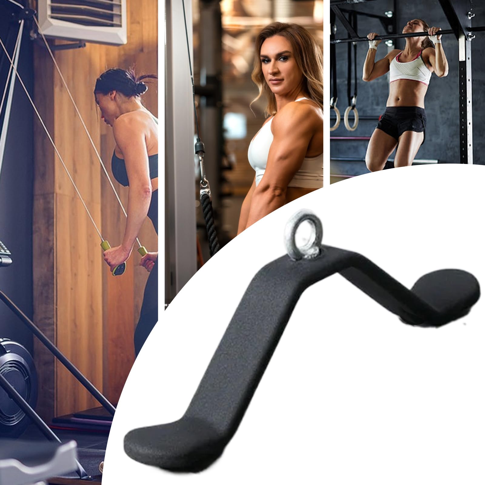 Lat Pull Down Bar, drążek na triceps, 40 x 14 cm, wielofunkcyjna konstrukcja, wytrzymała stalowa płyta, drążek do ćwiczeń na siłowni, fitness w domu, treningu siłowego