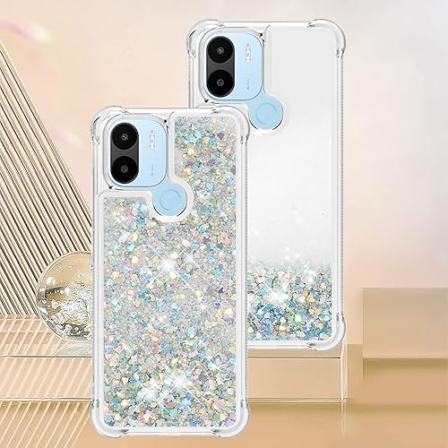 Funda de silicona para Xiaomi Redmi A1 2022, Redmi A1+ Funda Quicksand Liquid Soft TPU Linda delgada a prueba de golpes Funda protectora