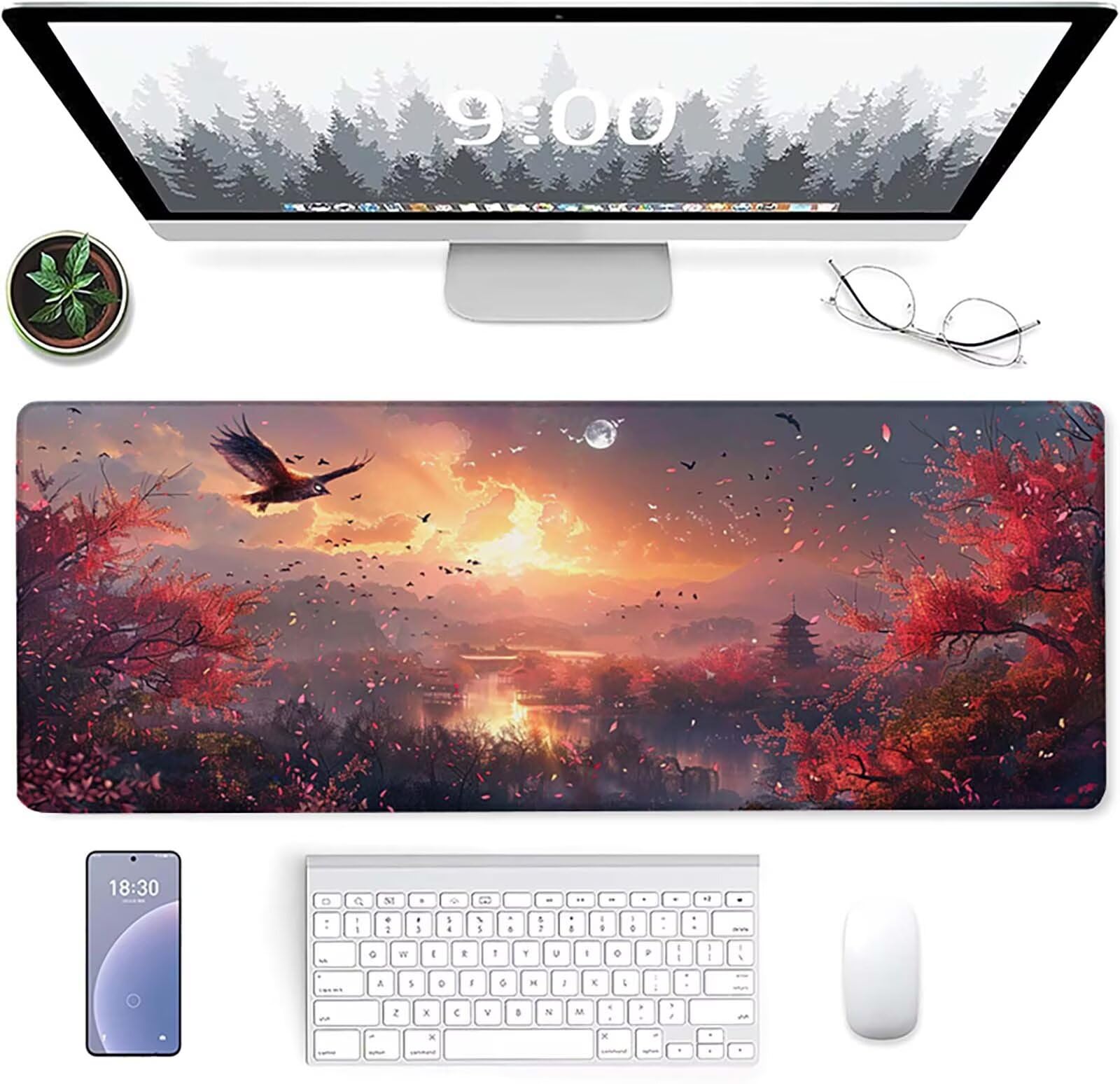 Podkładka pod mysz XXL 1600x800x3mm, różowa podkładka pod mysz do gier z antypoślizgową gumową powierzchnią, poprawia precyzję i szybkość, komputer dla gracza i akcesoria biurowe, prezent dla mężczyzn