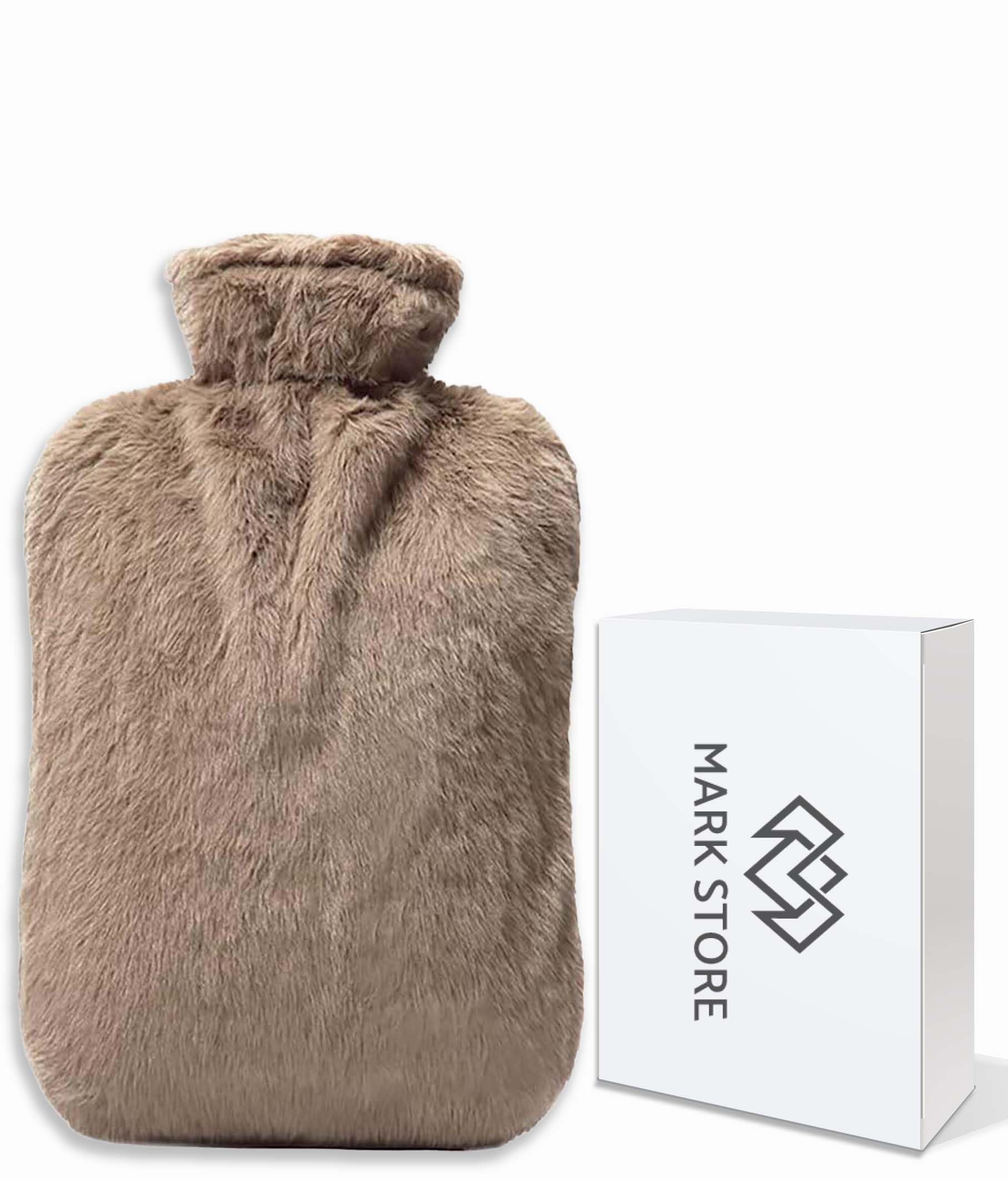 Sponsored Ad – Hot Water Bottle with Soft Cover 2 Liter, Premium PVC Hot Water Bag for Cramps, Neck, Shoulders Pain Relief, Hot Cold Pack for Hot and Cold Therapy and Feet Warmer (Brown)