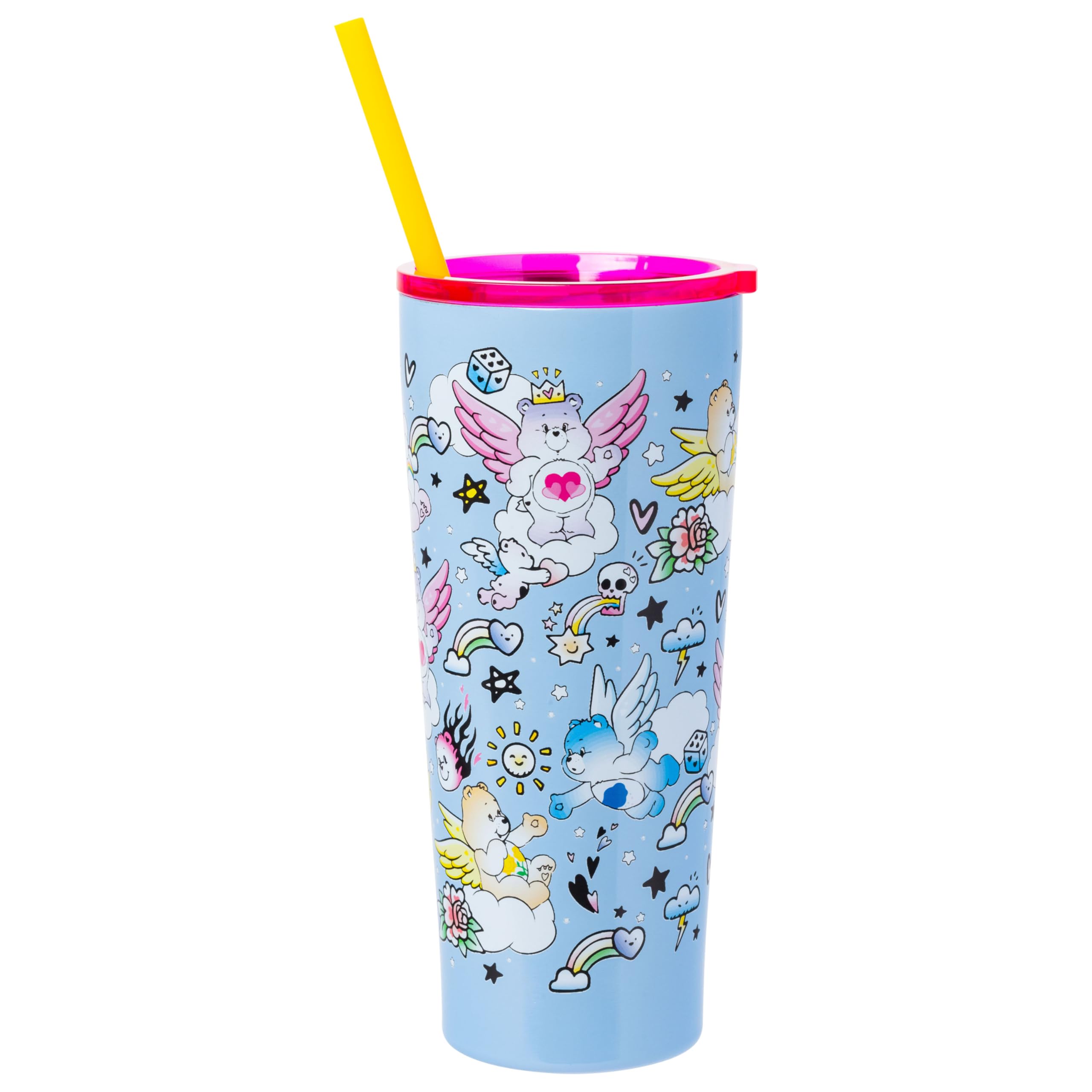 Gobelet Care Bears double paroi en acier anti condensation et fuite 650ml