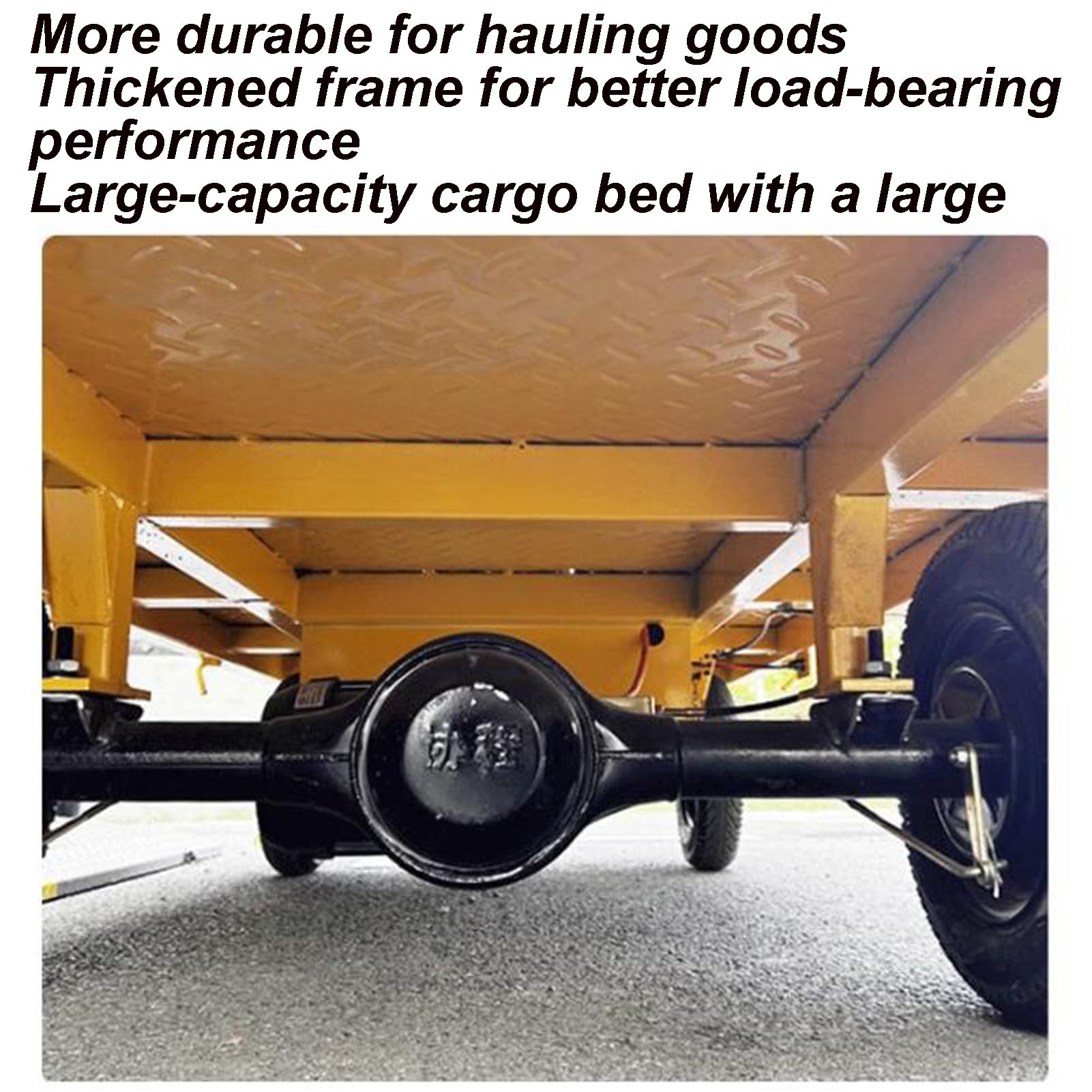 Elektro Pritschenwagen Tragbar Langlebig Transportwagen Klappbar 600kg Rollwagen Mit Lenkbarer Luftbereifung Plattformwagen Transporthilfe Handwagen Mit Feststellbremse,04