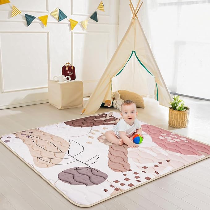 Tapete de Juego para Bebé 127x127 cm, Antideslizante, Plegable, Lavable miniatura 6