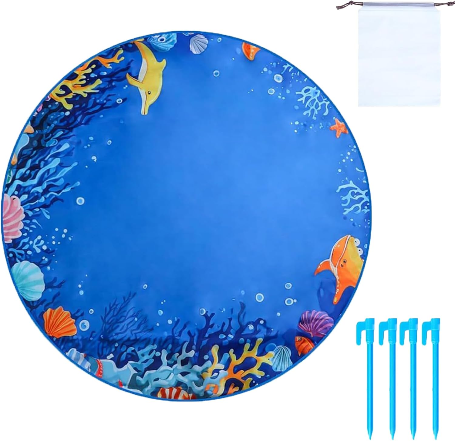 Beach Puddle Pool - Foldable Kids Water Play Mat, Carrying Bag Included, Lightweight Waterproof Design | Interactive Outdoor Toy for Children, Picnic, Travel, Vacation, Beach, Sand Play