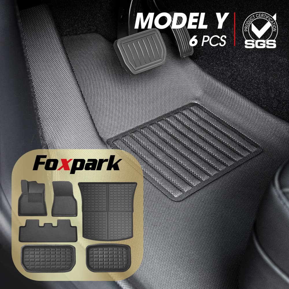 Buy Foxpark Tesla Model Y Floor Mats Custom Fit for Model Y 2021 2022