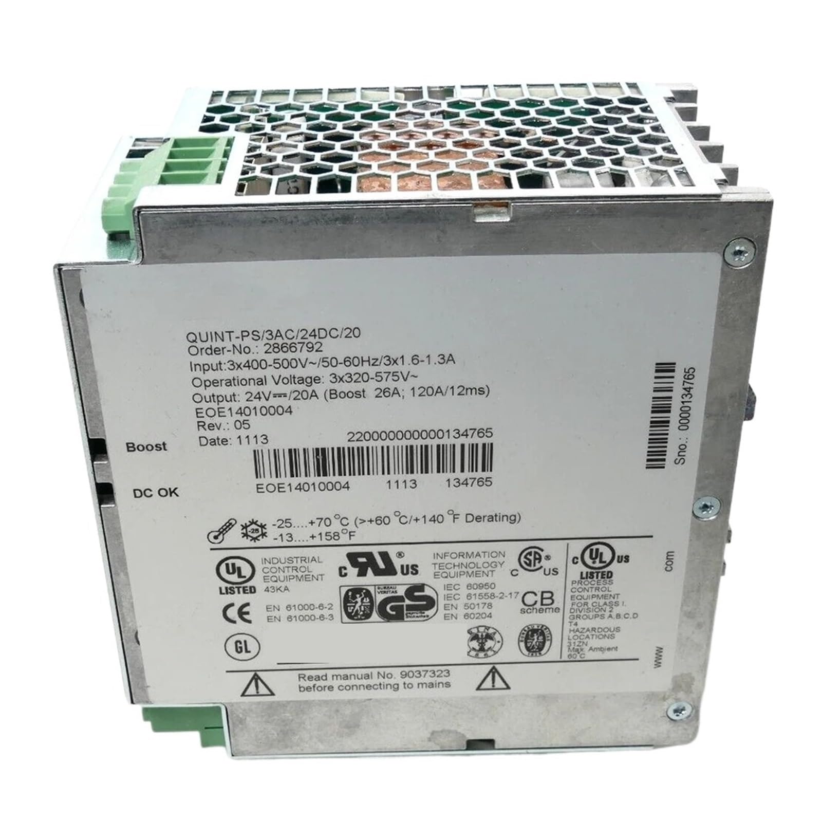 OSHZIKJII 2866792 QUINT-PS/3AC/24DC/20 Power Supply