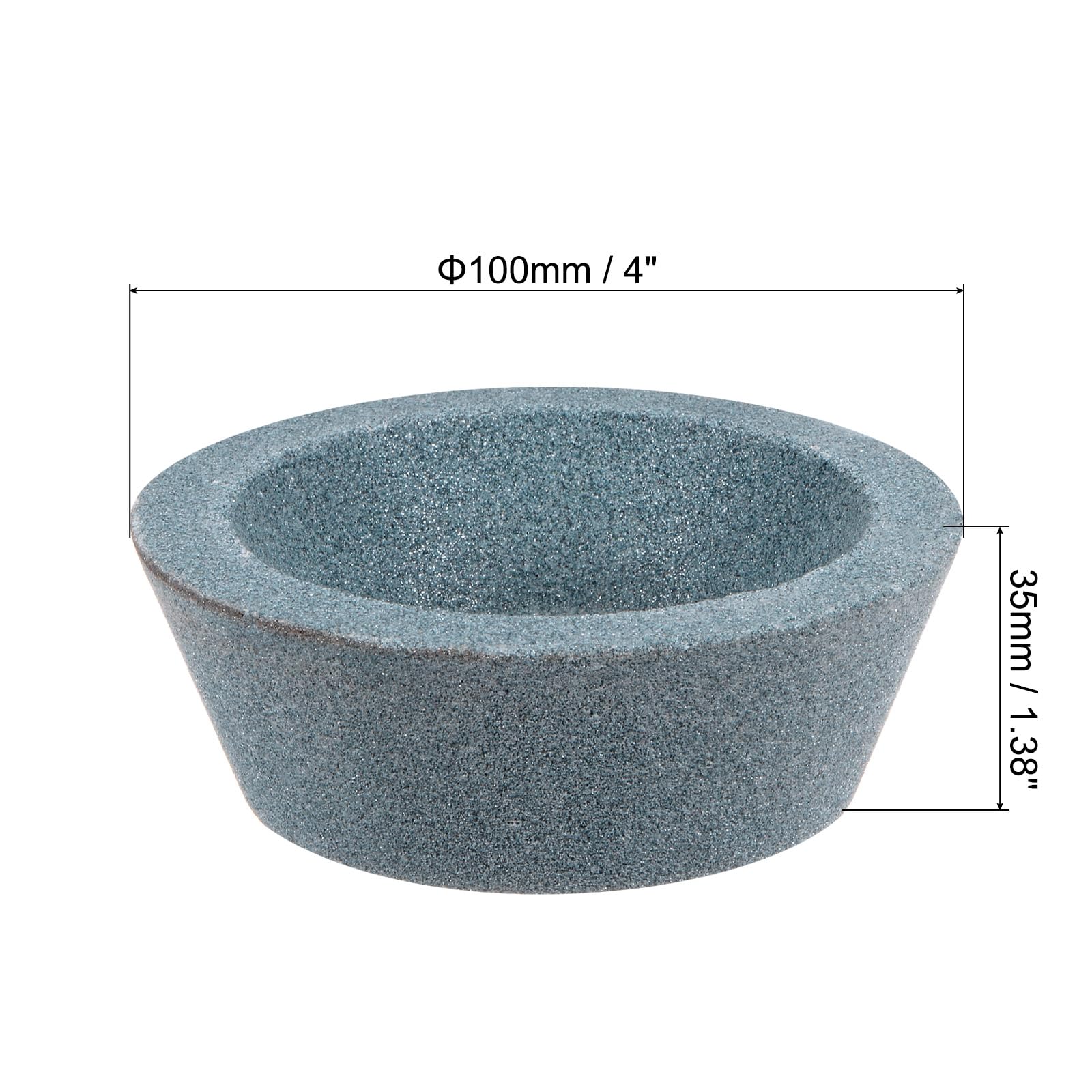 QUARKZMAN Meule Conique de 4 Pouces de 80 Grains en Carbure de Silicium Vert Meule GC pour Meulage de Surface Meule Abrasive pour Outil en Céramique