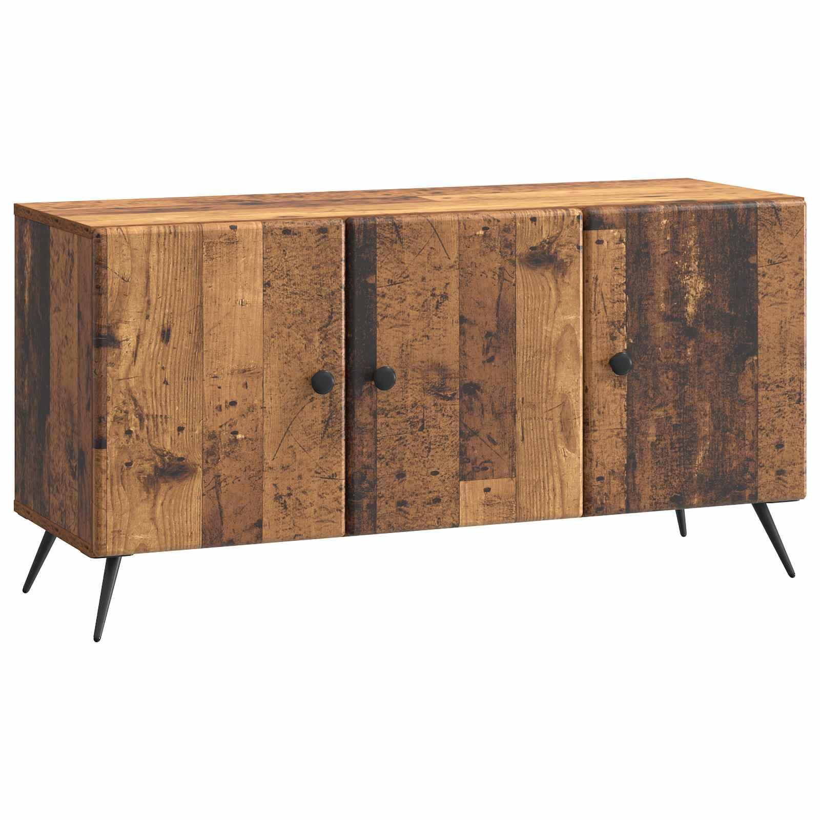 Meuble TV avec portes pivotantes meuble bas en bois de 99 cm pour salle multimédia