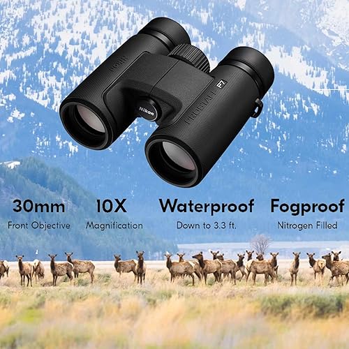 Miniatura 3 de Nikon Prostaff P7 - Prismáticos para adultos (16771), color negro, paquete de 10 x 30 pulgadas con bolígrafo para lentes, paño de limpieza