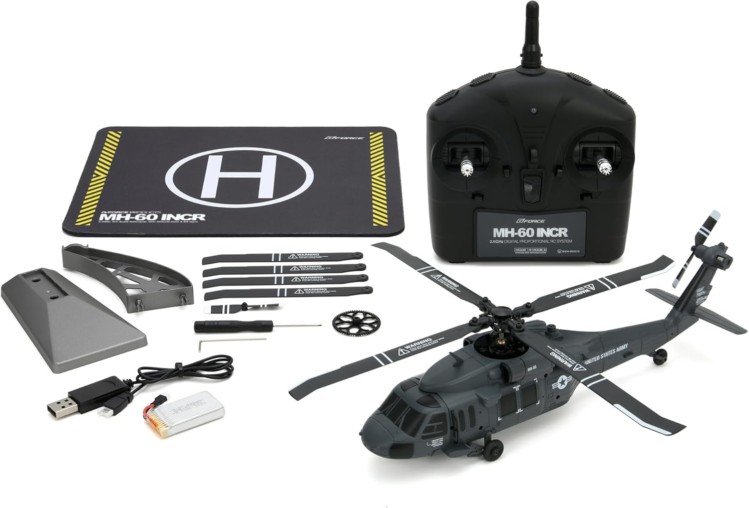 G-Force MH-60 INCR Helicopter package contents