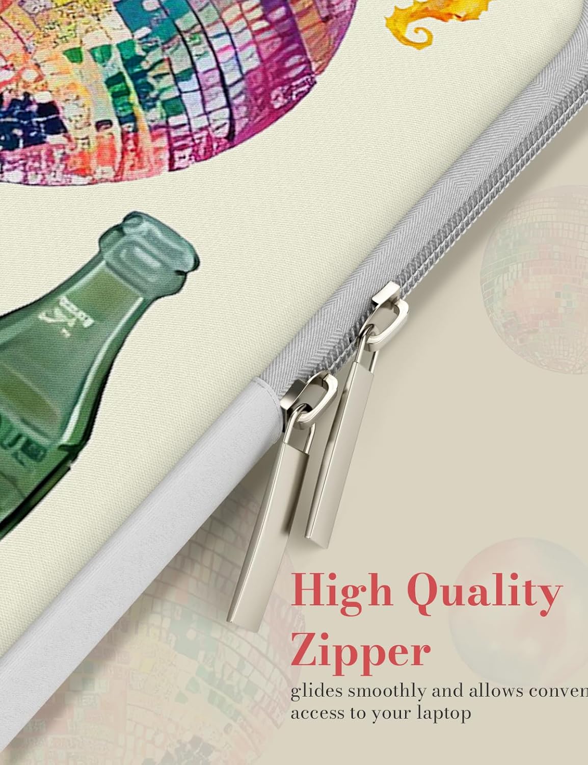 iCasso Laptop Sleeve 13 inch for MacBook Air 13-13.6 inch, Cute Laptop case for MacBook Pro 13 inch 14 inch, Slim Protective Travel Carrying Case Sleeve for 14 inch Chromebook, HP, Dell, Stickers - Image 5