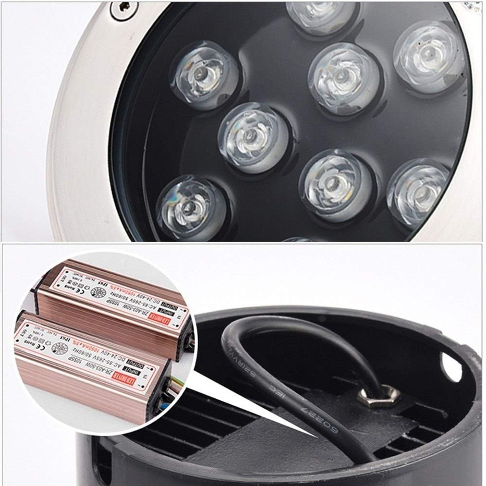 Reflektory LED Zewnętrzne - 85-265V Reflektor Światła Podłogowe, Wodoodporna lampa podłogowa IP67, oświetlenie zewnętrzne, oświetlenie krajobrazowe, podziemne światła LED ( Kolor : Yellow light, S